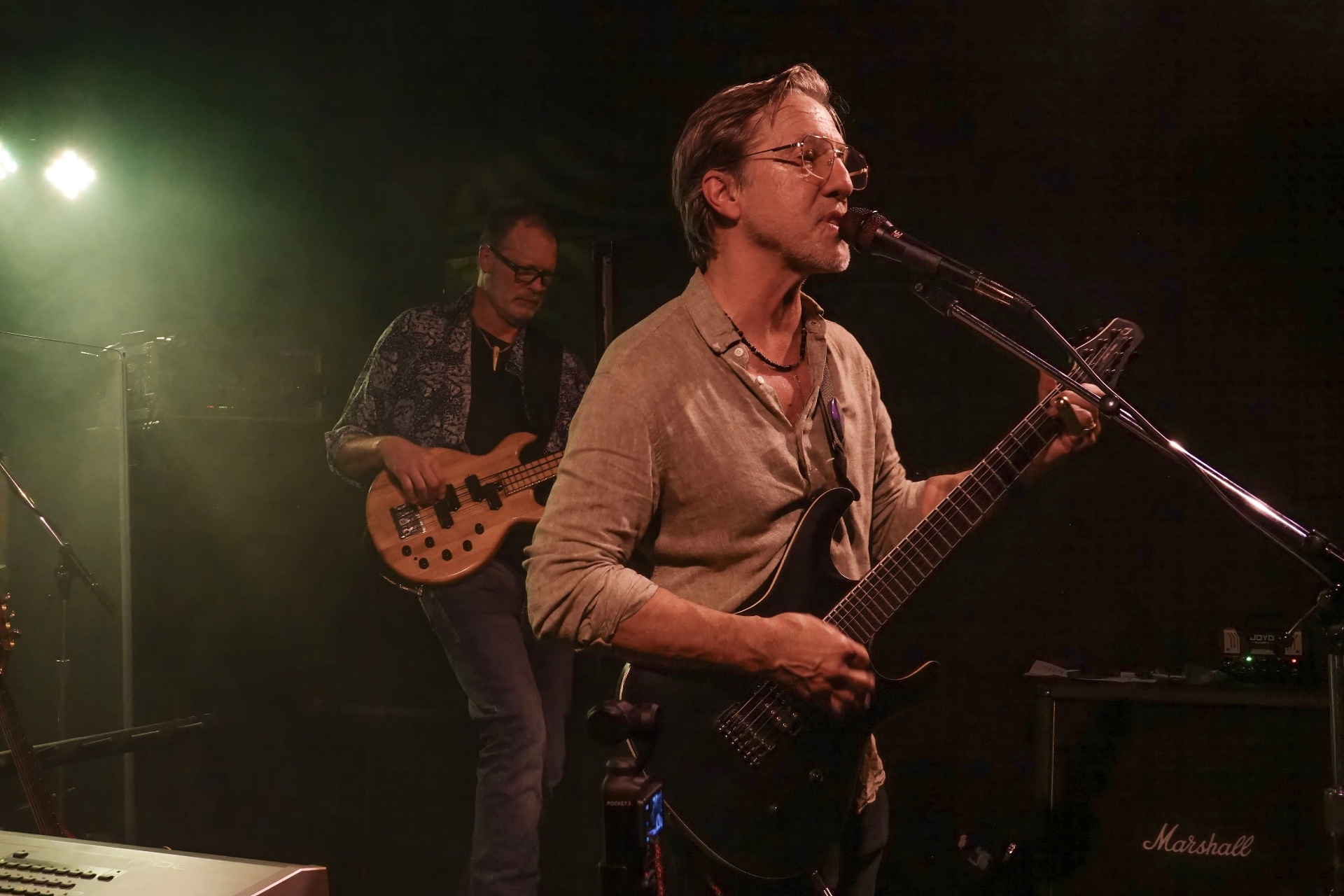 Lead guitar and bass live